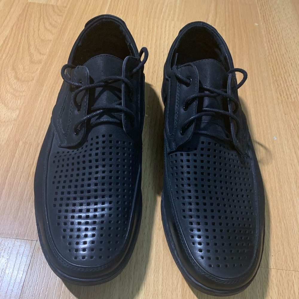 Linshi Mens Black Summer Loafers Size 43/ US 10